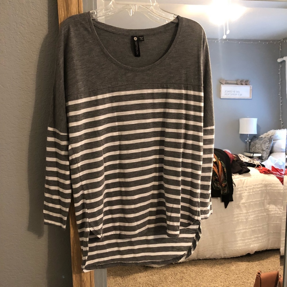 Grey stripped shirt
